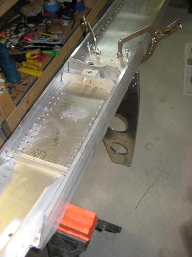 Same rib after inverting, so holes can be drilled.