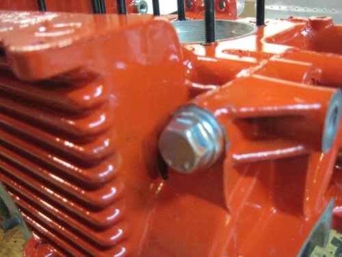 Oil pressure relief assembly.