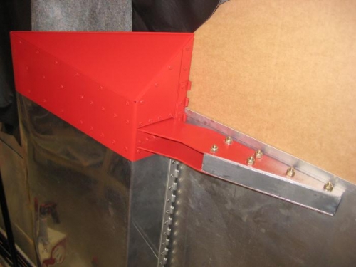 Aileron: masking tape removed; counterweight added.