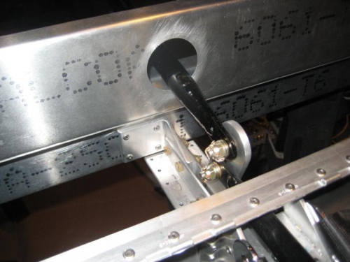 Elevator idler assembly and push rods secured.