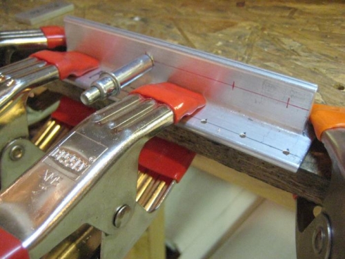 A double-angle assembly from F10, stuck together w/double sided tape and clamped.