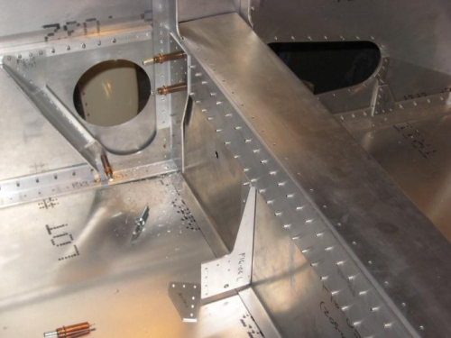 Aft tunnel web drilled & cleco'd. Forward Z in place just for fit.