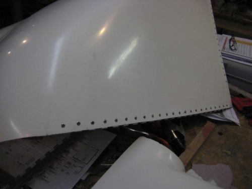 Bottom half (upside down) riveted