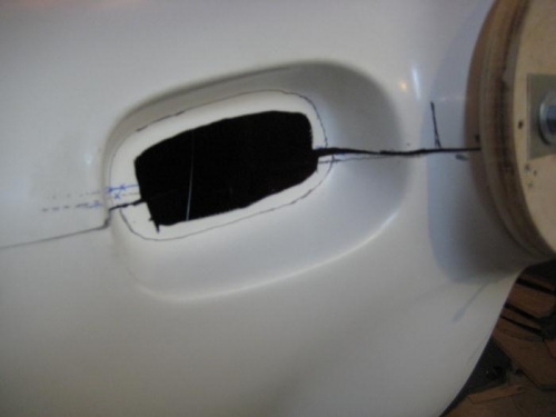 There is some fiberglass work required here, to fill the gap, but not too bad.