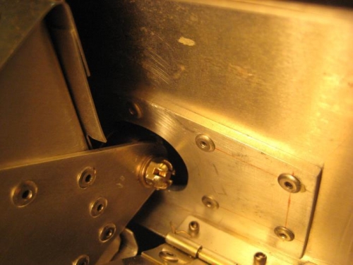 Left aileron attach hardware