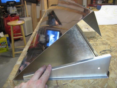 Testing where the outboard rib will go.