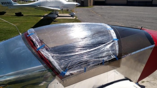 New canopy overlapping the entire cockpit area.