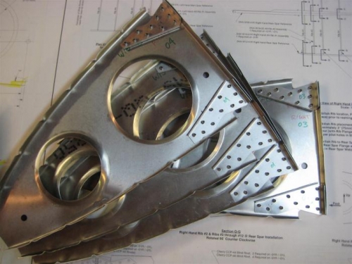 All 4 of the right wing root ribs complete