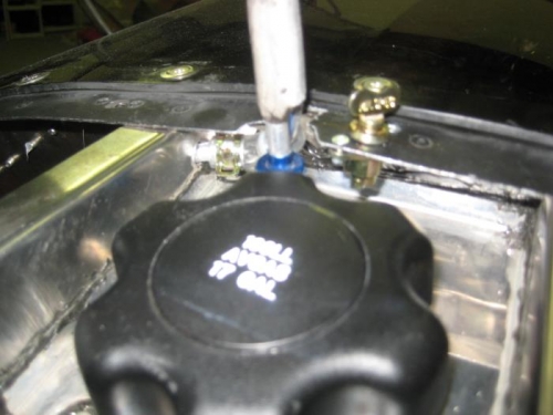 New fuel door latch test fit into new receptacle.