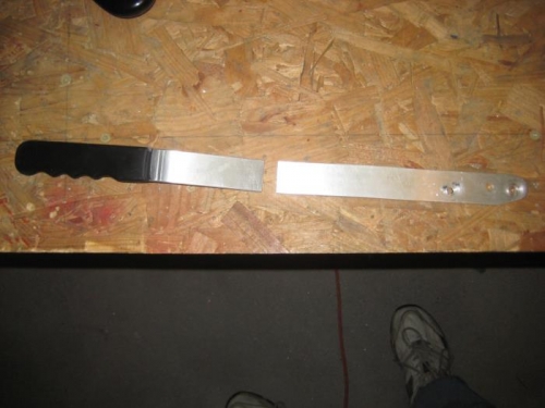 Cut existing brake handle.