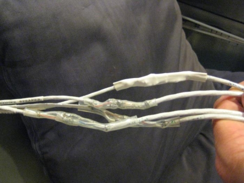 1 white heat shrink; others are clear.