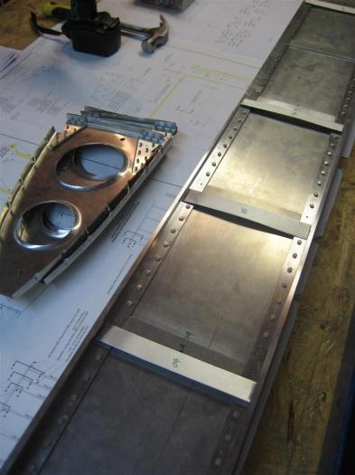 Nose ribs + thick and thin spacers for spar