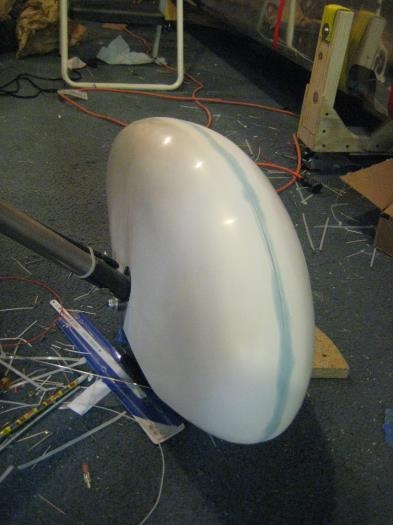 Test fitting the wheel pants.