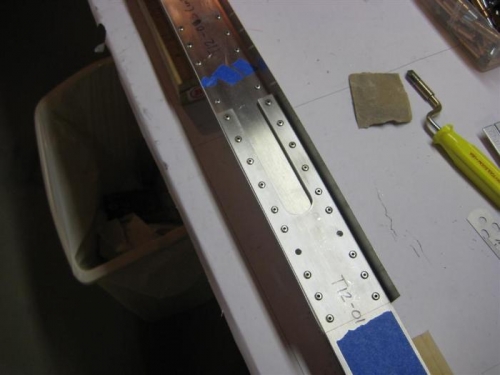 In progress. Upper part of spar & strap.