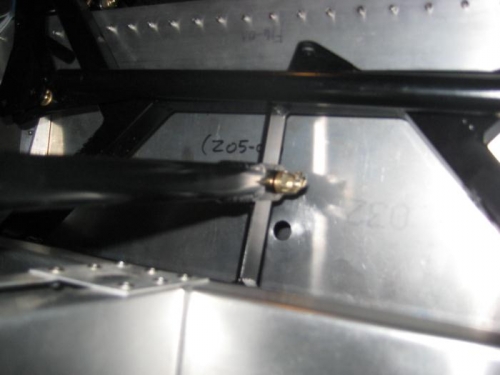 Another view of the control triangle and push rod.