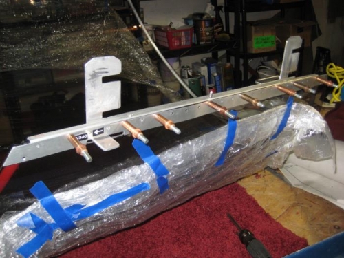 Clecos during riveting