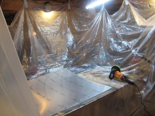 Setting up for polishing