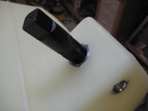 Using tap to clear the inserts of plastic