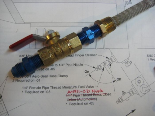 This assembly looks a LOT longer than the one on the drawing (not including the strainer)