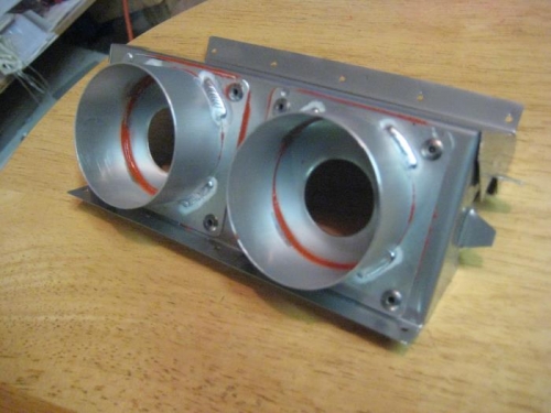 In/out holes are much smaller than the first heater box.