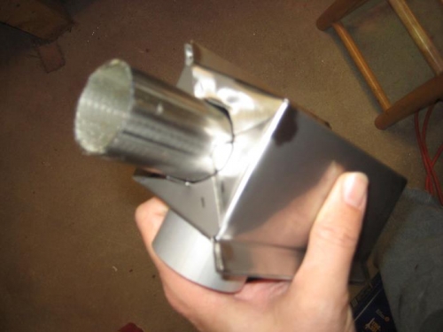 One end with the exhaust pipe tubing in place for reference.