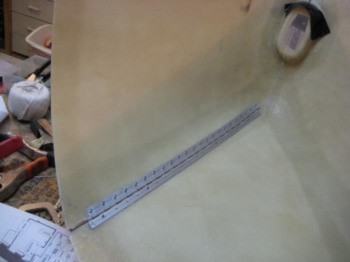 I got smart this time and took the whole left cowl off to drill the rest of the holes.