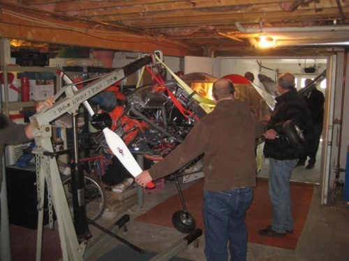 Engine hoist, straps, and 45 degrees of angle!
