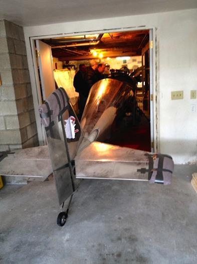 Through the door and back on level ground.