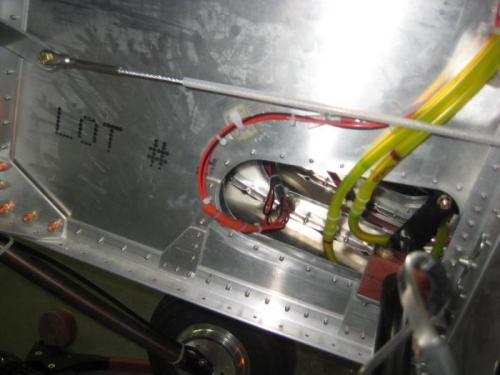 Lighting wire from the right wing, and up to the instrument panel.