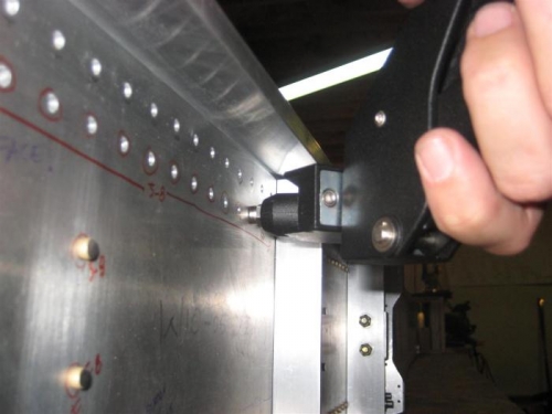 Hand rivet puller on the other side (no female side of dimple die needed)