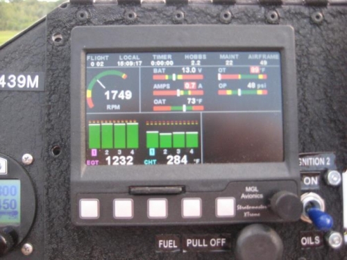 EFIS screen right at startup.