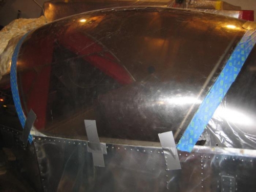 Canopy held in place with duct tape. Painter's tape was not strong enough.