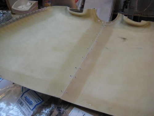 From underneath, after removal from the aircraft