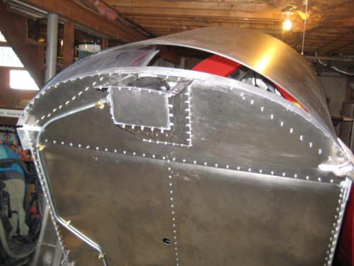 Once the back was set, the front showed how some material needs to be cut.