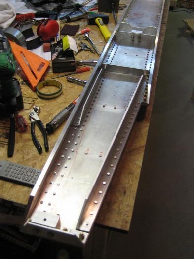 Looking down nearly completed spar