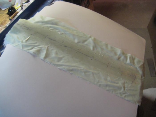 Peel ply over 3 layers of glass.