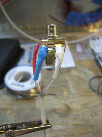 Finished product. Shrink tube color corresponds to wire color.