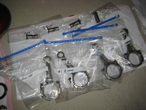 Con rods bagged and tagged