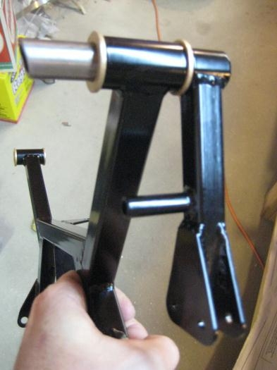 Control assembly in bushings. Not paint removed from shaft.