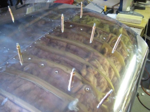 Dimpled and reinstalled leading edge skin.