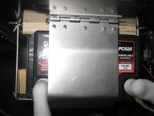 Wood shims in battery box