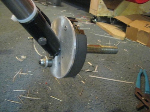 Wheel off. The rest of the brake assembly had to come off, too.