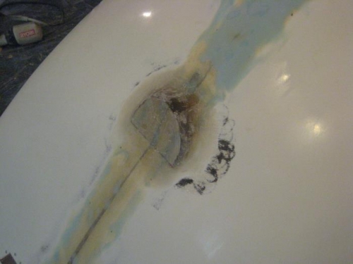 A little more fiberglass work...