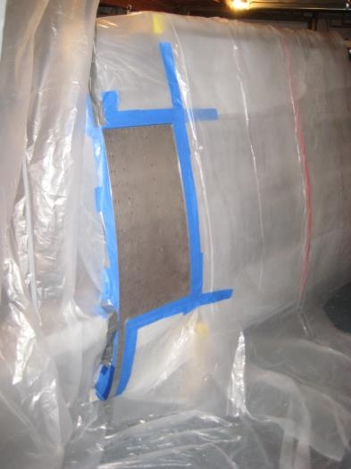 Wing walk ready to be polished.