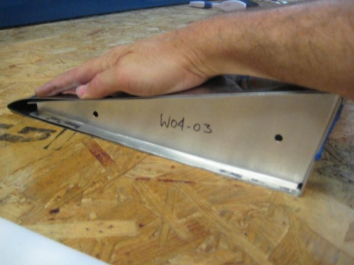 Testing the bends with a rib in place. It fits.