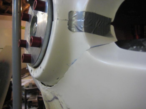 Bottom of nose cut, and set back with top of cowl.