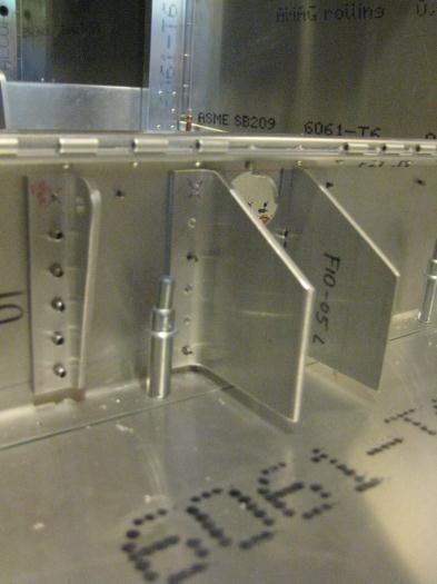 F10-05 angles only cleco'd (not riveted)
