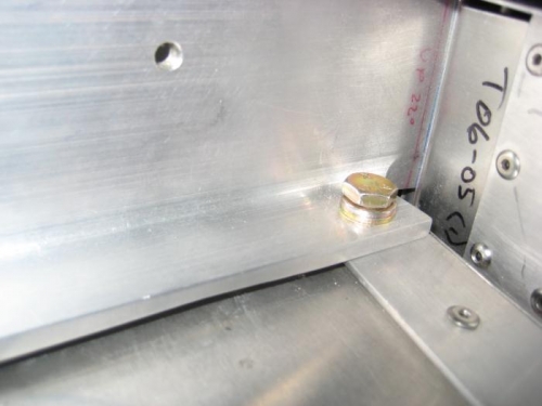 Forward bolt with 2 washers up top