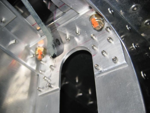 Aft bolts from inside, torqued.