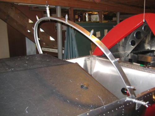 I drilled the bow strap and bow together, without the canopy.